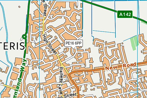 PE16 6PP map - OS VectorMap District (Ordnance Survey)