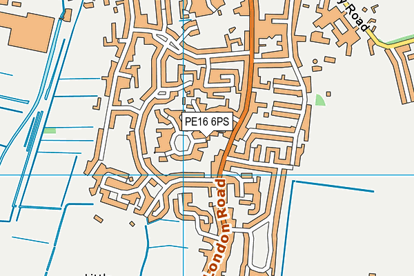 PE16 6PS map - OS VectorMap District (Ordnance Survey)