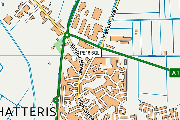 PE16 6QL map - OS VectorMap District (Ordnance Survey)