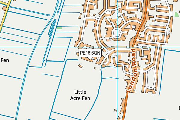 PE16 6QN map - OS VectorMap District (Ordnance Survey)