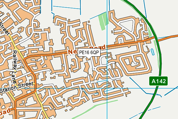 PE16 6QP map - OS VectorMap District (Ordnance Survey)