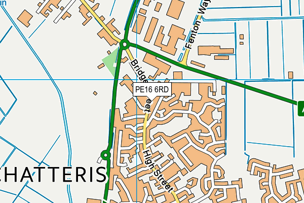 PE16 6RD map - OS VectorMap District (Ordnance Survey)