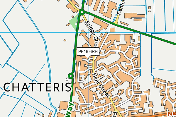 PE16 6RH map - OS VectorMap District (Ordnance Survey)