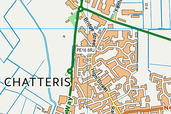 PE16 6RJ map - OS VectorMap District (Ordnance Survey)