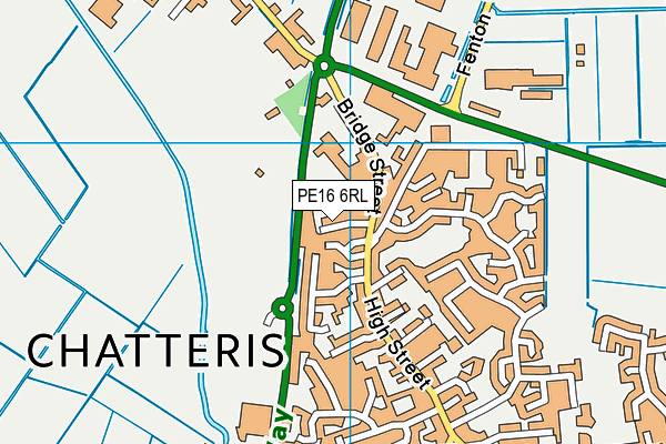 PE16 6RL map - OS VectorMap District (Ordnance Survey)