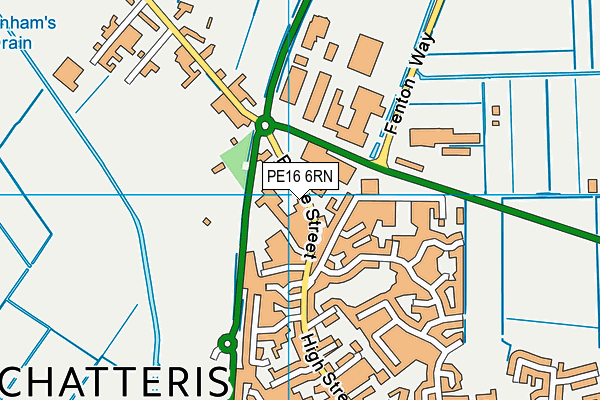 PE16 6RN map - OS VectorMap District (Ordnance Survey)