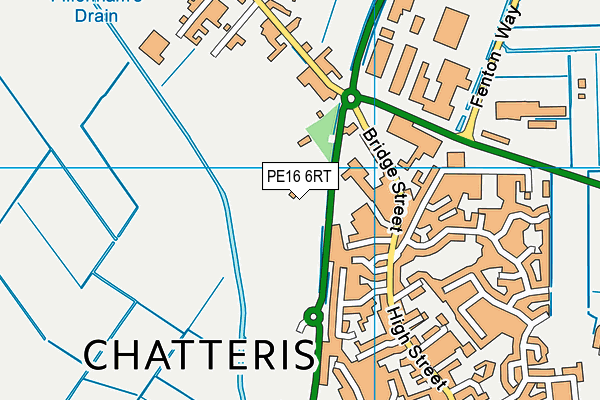 PE16 6RT map - OS VectorMap District (Ordnance Survey)