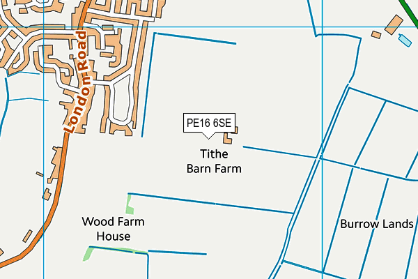 PE16 6SE map - OS VectorMap District (Ordnance Survey)