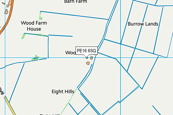 PE16 6SQ map - OS VectorMap District (Ordnance Survey)