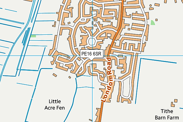 PE16 6SR map - OS VectorMap District (Ordnance Survey)