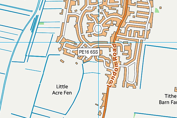 PE16 6SS map - OS VectorMap District (Ordnance Survey)