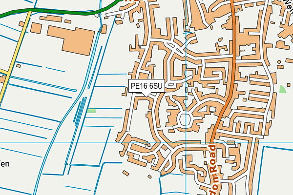 PE16 6SU map - OS VectorMap District (Ordnance Survey)