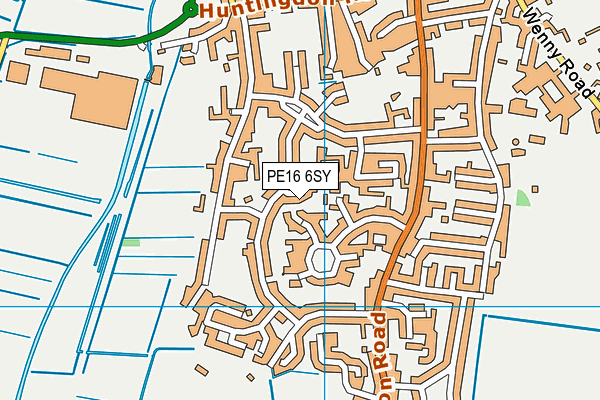 PE16 6SY map - OS VectorMap District (Ordnance Survey)