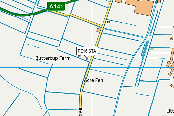 PE16 6TA map - OS VectorMap District (Ordnance Survey)