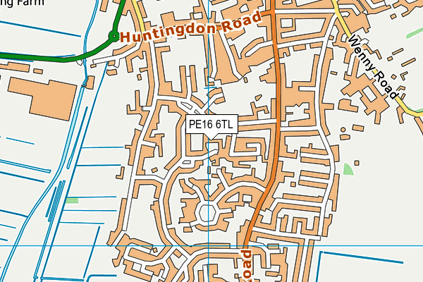 PE16 6TL map - OS VectorMap District (Ordnance Survey)