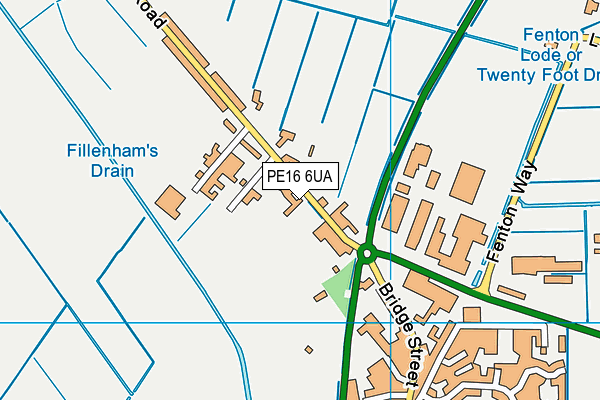 PE16 6UA map - OS VectorMap District (Ordnance Survey)
