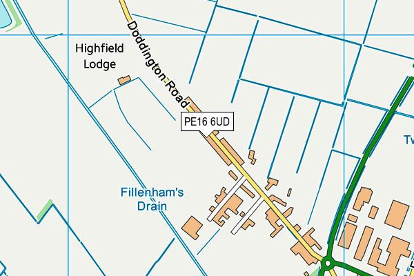 PE16 6UD map - OS VectorMap District (Ordnance Survey)