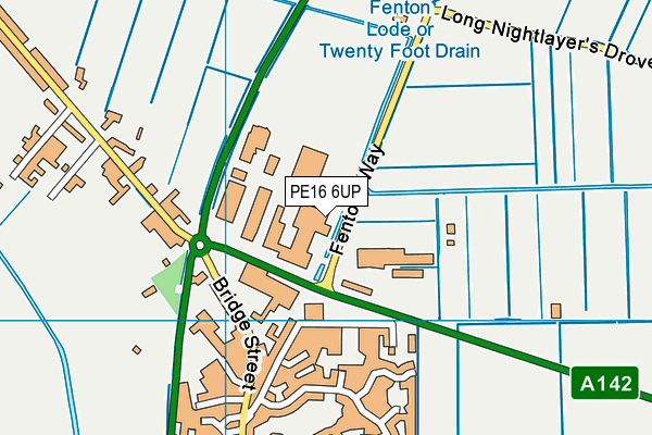 PE16 6UP map - OS VectorMap District (Ordnance Survey)