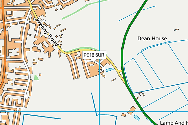 PE16 6UR map - OS VectorMap District (Ordnance Survey)