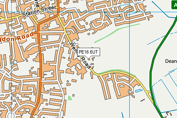 PE16 6UT map - OS VectorMap District (Ordnance Survey)