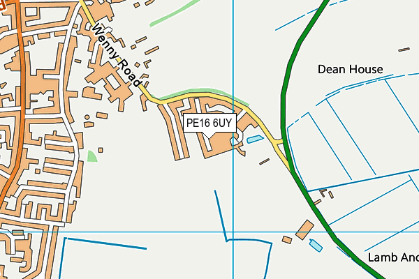 PE16 6UY map - OS VectorMap District (Ordnance Survey)