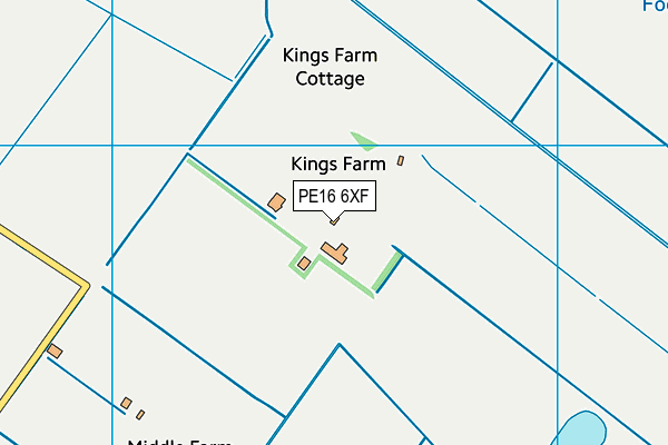 PE16 6XF map - OS VectorMap District (Ordnance Survey)