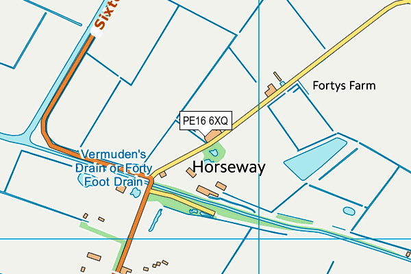 PE16 6XQ map - OS VectorMap District (Ordnance Survey)