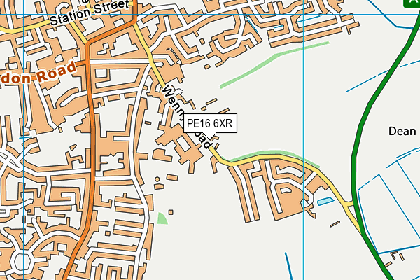 PE16 6XR map - OS VectorMap District (Ordnance Survey)