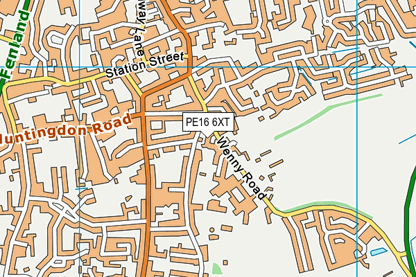 PE16 6XT map - OS VectorMap District (Ordnance Survey)