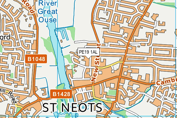 PE19 1AL map - OS VectorMap District (Ordnance Survey)