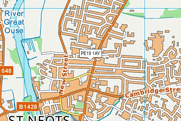 PE19 1AY map - OS VectorMap District (Ordnance Survey)