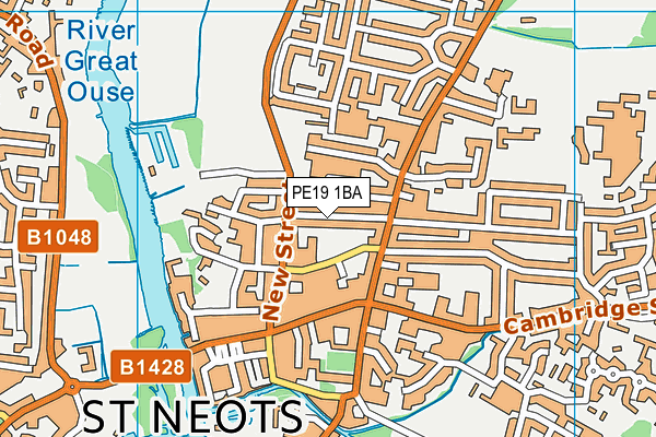 PE19 1BA map - OS VectorMap District (Ordnance Survey)