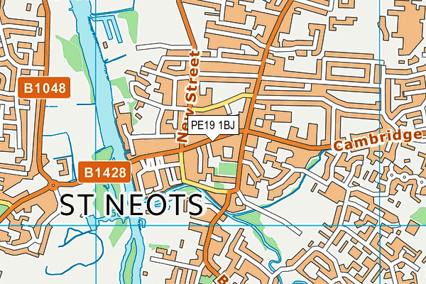 PE19 1BJ map - OS VectorMap District (Ordnance Survey)