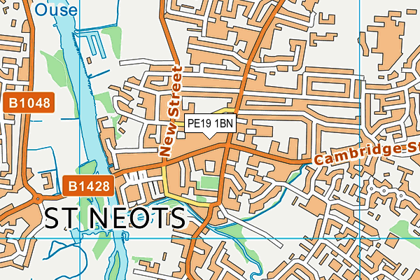 PE19 1BN map - OS VectorMap District (Ordnance Survey)