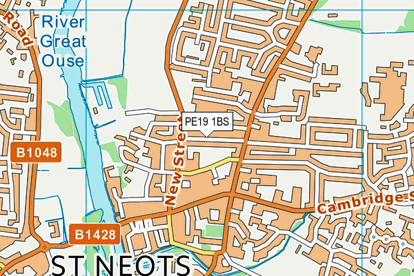 PE19 1BS map - OS VectorMap District (Ordnance Survey)