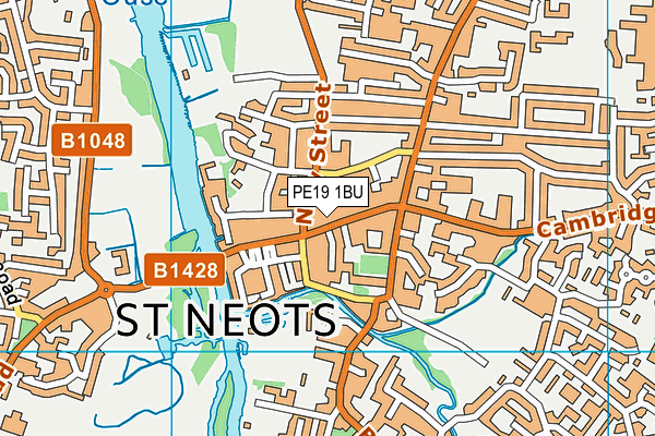 PE19 1BU map - OS VectorMap District (Ordnance Survey)