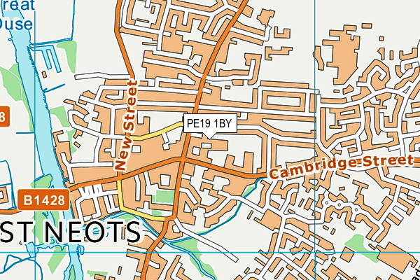PE19 1BY map - OS VectorMap District (Ordnance Survey)
