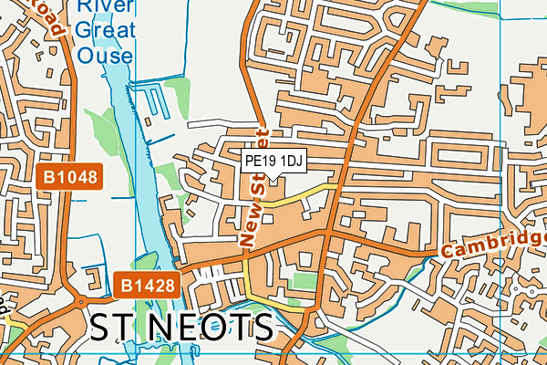 PE19 1DJ map - OS VectorMap District (Ordnance Survey)