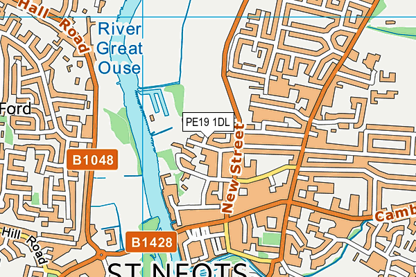 PE19 1DL map - OS VectorMap District (Ordnance Survey)