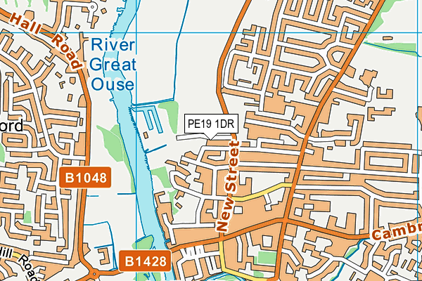 PE19 1DR map - OS VectorMap District (Ordnance Survey)