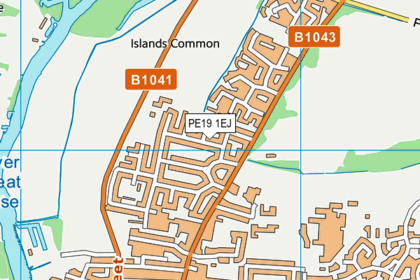 PE19 1EJ map - OS VectorMap District (Ordnance Survey)