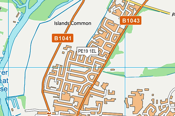 PE19 1EL map - OS VectorMap District (Ordnance Survey)