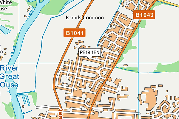 PE19 1EN map - OS VectorMap District (Ordnance Survey)