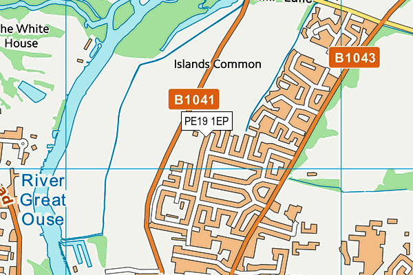 PE19 1EP map - OS VectorMap District (Ordnance Survey)