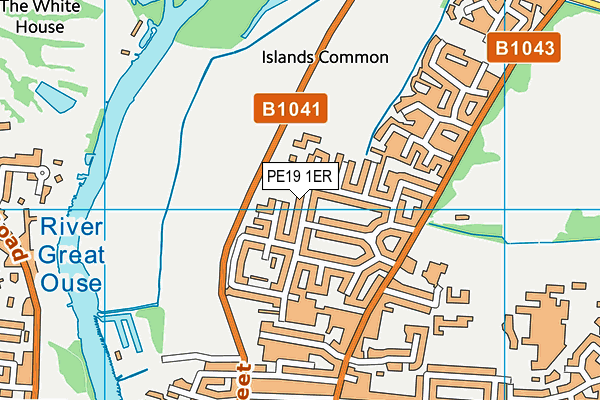 PE19 1ER map - OS VectorMap District (Ordnance Survey)