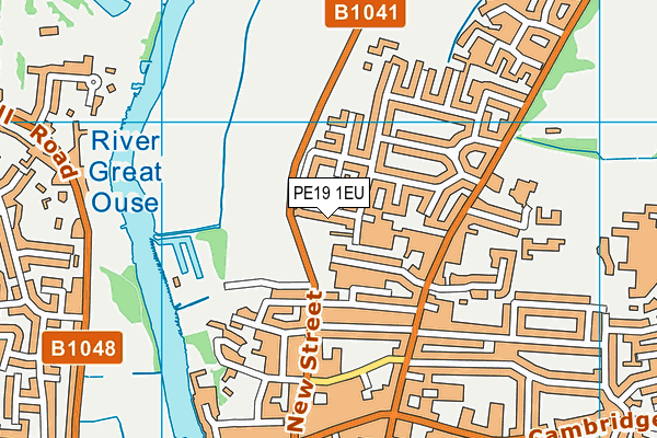 PE19 1EU map - OS VectorMap District (Ordnance Survey)
