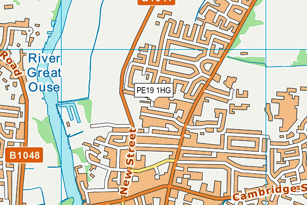 PE19 1HG map - OS VectorMap District (Ordnance Survey)
