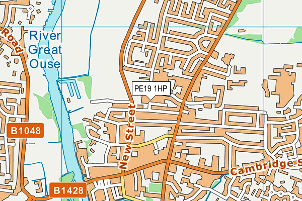 PE19 1HP map - OS VectorMap District (Ordnance Survey)