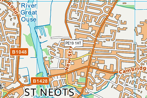 PE19 1HT map - OS VectorMap District (Ordnance Survey)