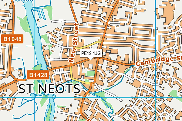PE19 1JG map - OS VectorMap District (Ordnance Survey)